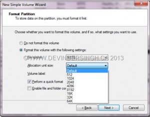 Choosing NTFS allocation unit size - devindersingh.ca